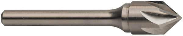 Keo - 1-1/4" Head Diam, 3/4" Shank Diam, 6 Flute 82° Solid Carbide Countersink - Bright Finish, 3-1/4" OAL, Single End - Apex Tool & Supply