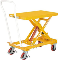 Vestil - 400 Lb Capacity Manual Scissor Elevating Cart - 13-3/4" to 30-3/8" Lift Height, 32" Platform Length x 20" Platform Width - Apex Tool & Supply