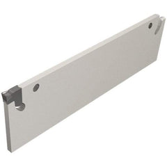 Iscar - 0.59" Blade Height, 1.65mm Blade Width, 58mm OAL, Neutral Cut, Single End Indexable Cut-Off Blade - 11.5mm Max Depth of Cut, TGFH Blade, Tang-Grip Series - Apex Tool & Supply