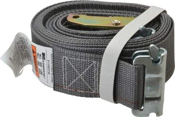Kinedyne - 16' Long x 2" Wide, 835 Lb Basket Capacity, 1 Ply, Polyester Web Sling - Gray - Apex Tool & Supply