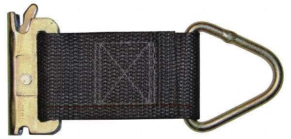 Kinedyne - 2" Wide, 1,000 Lb Basket Capacity, 1 Ply, Polyester Web Sling - Gray, with Rope Tie Off - Apex Tool & Supply