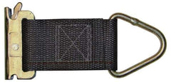 Kinedyne - 2" Wide, 1,000 Lb Basket Capacity, 1 Ply, Polyester Web Sling - Gray, with Rope Tie Off - Apex Tool & Supply