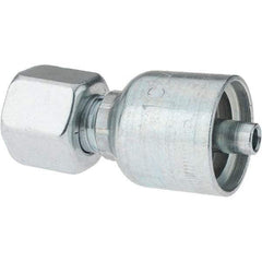 Parker - Female Steel Hydraulic Hose Swivel - -4 Hose Size, 1/4" Hose Diam - Apex Tool & Supply