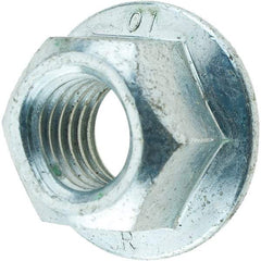 Value Collection - M10x1.50, 21mm Flange Diam, 11.5mm High, 15mm Across Flats, Flange Nut - Zinc Finish - Apex Tool & Supply