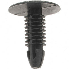 Value Collection - 11mm Hole Diam, Ratchet Shank, Nylon Panel Rivet - 20mm Length Under Head, 11mm Material Thickness - Apex Tool & Supply