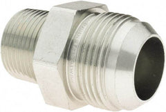 Parker - 1" Tube OD, 37° Steel Flared Tube Male Connector - 3/4-14 NPTF, Flare x NPTF Ends - Apex Tool & Supply