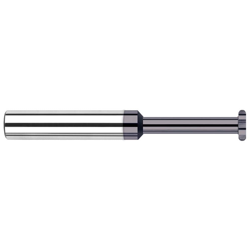 Harvey Tool - 1/2" Cut Diam, 0.0624" Cut Width, 1/2" Shank, Straight-Tooth Woodruff Keyseat Cutter - Exact Industrial Supply