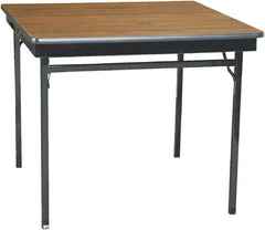 Barricks - 36" Long x 36" Wide x 30" High, Folding Table - Walnut & Black - Apex Tool & Supply