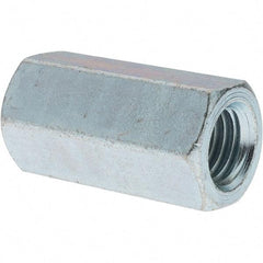 Value Collection - M14x2.00 Metric Coarse, 54mm OAL Steel Standard Coupling Nut - Zinc-Plated Finish, 28mm Width Across Flats - Apex Tool & Supply
