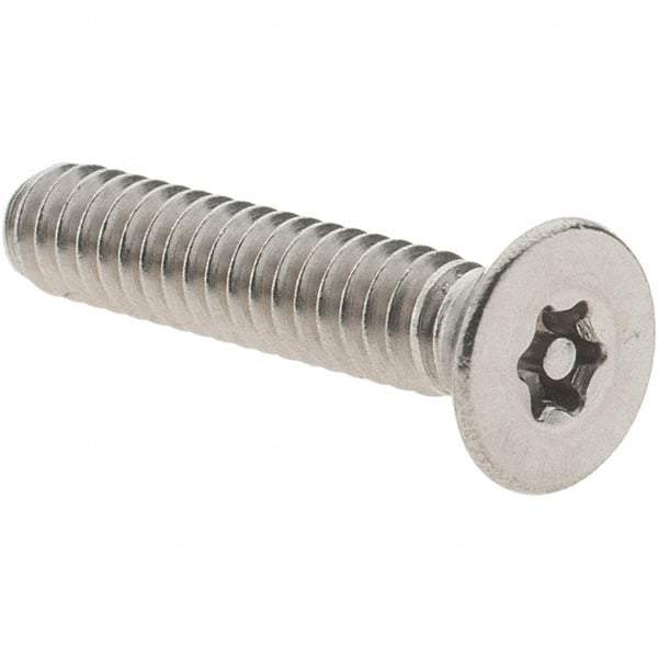 Value Collection - #10-24 UNC Pin In Torx Drive, Flat Screw - Grade 18-8 Stainless Steel, Uncoated, 1" OAL - Apex Tool & Supply