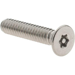 Value Collection - #10-24 UNC Pin In Torx Drive, Flat Screw - Grade 18-8 Stainless Steel, Uncoated, 1" OAL - Apex Tool & Supply