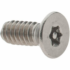 Value Collection - #10-24 UNC Pin In Torx Drive, Flat Screw - Grade 18-8 Stainless Steel, Uncoated, 1/2" OAL - Apex Tool & Supply