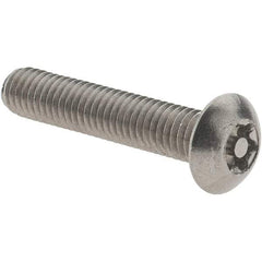 Value Collection - #10-32 UNF Pin In Torx Drive, Button Screw - Grade 18-8 Stainless Steel, Uncoated, 1" Length Under Head - Apex Tool & Supply