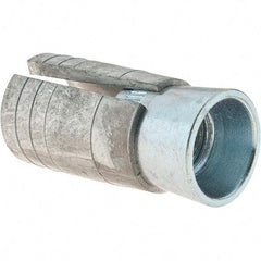 Value Collection - 5/8" Diam, 1" Drill, 2" OAL, 1-1/2" Min Embedment Drop-In Concrete Anchor - Steel (Cone)/Zamac Alloy (Body), Zinc-Plated Finish - Apex Tool & Supply