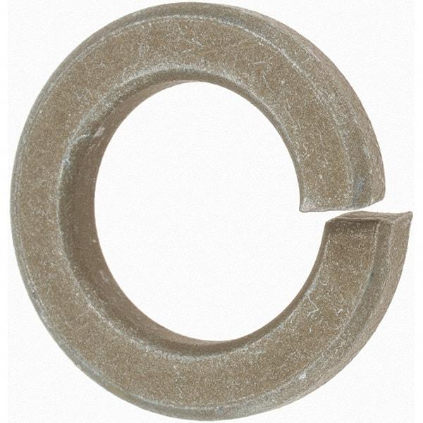Value Collection - 7/8", 0.219" Thick Split Lock Washer - AISI 4037 Alloy Steel, Zinc Yellow Dichromate Finish, 0.878" Min ID, 0.894" Max ID, 1.459" Max OD - Apex Tool & Supply