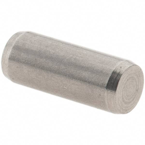 Value Collection - 4mm Diam x 10mm Pin Length 416 Stainless Steel Precision Dowel Pin - C 52-62 Hardness, 1 Beveled & 1 Rounded End - Apex Tool & Supply