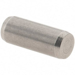 Value Collection - 4mm Diam x 10mm Pin Length 416 Stainless Steel Precision Dowel Pin - C 52-62 Hardness, 1 Beveled & 1 Rounded End - Apex Tool & Supply