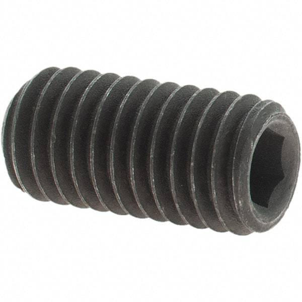Value Collection - M8x1.25 Metric Coarse, 16mm OAL, Cup Point Set Screw - Grade 14.9 (45H) Alloy Steel, 4mm Key - Apex Tool & Supply