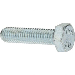 Value Collection - M5x0.80mm Metric Coarse, 20mm Long Hex Head Cap Screw - Fully Threaded, Grade 10.9 Steel, Zinc-Plated Finish, 8mm Hex - Apex Tool & Supply