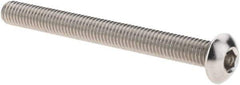 Value Collection - #10-32 UNF Hex Socket Drive, Button Screw - Grade 18.8 Stainless Steel, Fully Threaded, 2" Length Under Head - Apex Tool & Supply