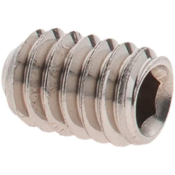 Value Collection - #8-32 UNC, 1/4" OAL, Cup Point Set Screw - Grade 18-8 Stainless Steel, 5/64" Key - Apex Tool & Supply