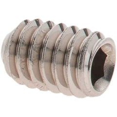 Value Collection - #8-32 UNC, 1/4" OAL, Cup Point Set Screw - Grade 18-8 Stainless Steel, 5/64" Key - Apex Tool & Supply