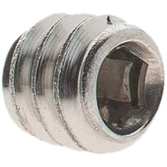 Value Collection - #10-24 UNC, 3/16" OAL, Cup Point Set Screw - Grade 18-8 Stainless Steel, 3/32" Key - Apex Tool & Supply