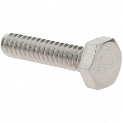 Value Collection - #6-32 UNC, 5/8" Length Under Head Hex Drive Machine Screw - Hex Head, Grade 18-8 Stainless Steel, Uncoated, Without Washer - Apex Tool & Supply