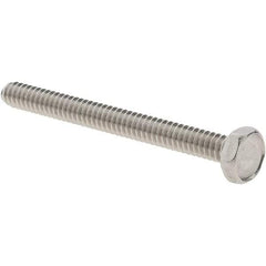Value Collection - #6-32 UNC, 1-1/2" Length Under Head Hex Drive Machine Screw - Hex Head, Grade 18-8 Stainless Steel, Uncoated, Without Washer - Apex Tool & Supply