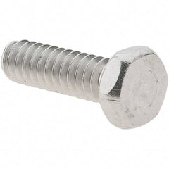 Value Collection - #10-24 UNC, 5/8" Length Under Head Hex Drive Machine Screw - Hex Head, Grade 18-8 Stainless Steel, Uncoated, Without Washer - Apex Tool & Supply