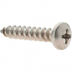 Value Collection - #10 Pan Head Phillips Sheet Metal Screw - Stainless Steel, 1" Length Under Head, Grade 316 - Apex Tool & Supply