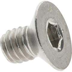 Value Collection - M4x0.70 Metric Coarse Hex Socket Drive, 82° Flat Screw - Grade 316 & Austenitic A4 Stainless Steel, Fully Threaded, 6mm OAL - Apex Tool & Supply
