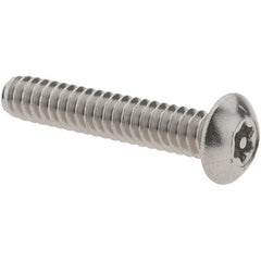 Value Collection - #6-32 UNC Pin In Torx Drive, Button Screw - Grade 18-8 Stainless Steel, Uncoated, 3/4" Length Under Head - Apex Tool & Supply