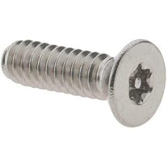 Value Collection - #6-32 UNC Pin In Torx Drive, Flat Screw - Grade 18-8 Stainless Steel, Uncoated, 1/2" OAL - Apex Tool & Supply