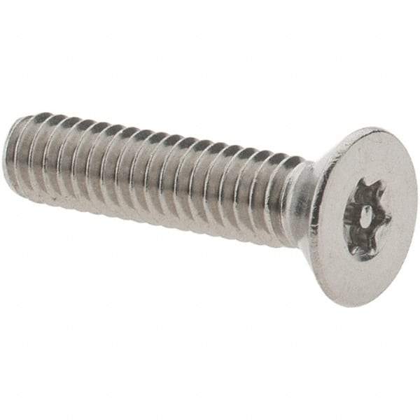 Value Collection - #8-32 UNC Pin In Torx Drive, Flat Screw - Grade 18-8 Stainless Steel, Uncoated, 3/4" OAL - Apex Tool & Supply