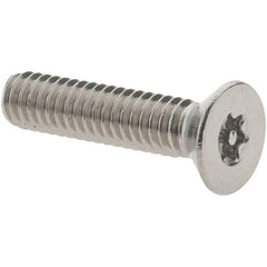 Value Collection - #8-32 UNC Pin In Torx Drive, Flat Screw - Grade 18-8 Stainless Steel, Uncoated, 3/4" OAL - Apex Tool & Supply