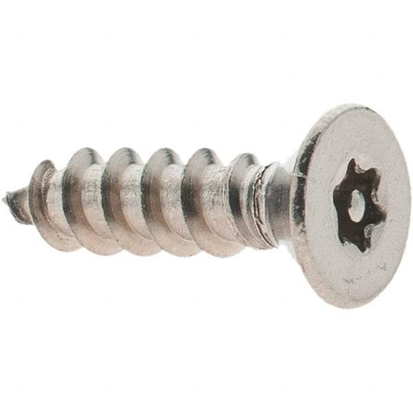 Value Collection - #10 Flat Head Torx Sheet Metal Screw - Stainless Steel, 3/4" OAL, Grade 18-8, T25 Drive - Apex Tool & Supply