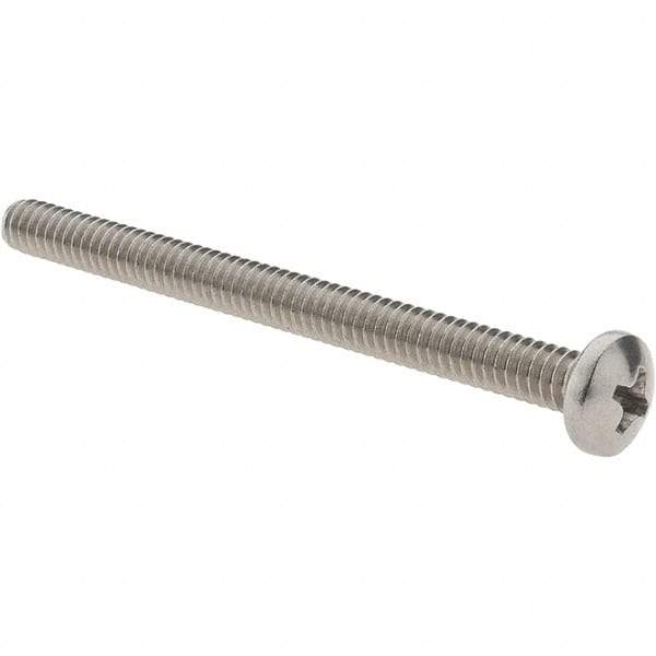 Value Collection - #10-24 UNC, 2-1/2" Length Under Head Phillips Drive Machine Screw - Pan Head, Grade 18-8 Stainless Steel, Uncoated, Without Washer - Apex Tool & Supply