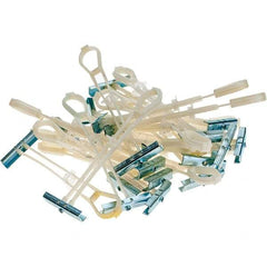 Value Collection - 3/16" Diam, 4" Long, 2-1/2" Thick, Strap Toggle Drywall & Hollow Wall Anchor - Plastic, Use with Drywall - Apex Tool & Supply