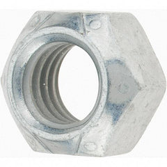 Value Collection - 1/2-13 UNC Grade C Hex Lock Nut with Distorted Thread - Zinc-Plated with Wax Finish - Apex Tool & Supply
