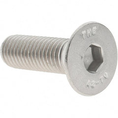 Value Collection - M12x1.75 Metric Coarse Hex Socket Drive, 90° Flat Screw - Grade 18-8 & Austenitic A2 Stainless Steel, Partially Threaded, 40mm OAL - Apex Tool & Supply