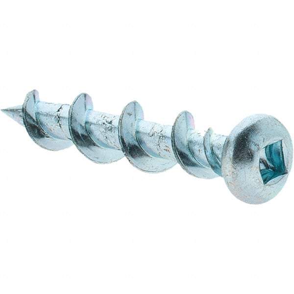 Value Collection - 1/4", 1-1/4" Length Under Head, Robertson Drive Pan Head, Steel Drywall Screws - Zinc Plated Finish, Grade 1018 - Apex Tool & Supply