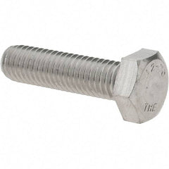 Value Collection - M8x1.25mm Metric Coarse, 30mm Length Under Head Hex Head Cap Screw - Fully Threaded, Grade 18-8 & Austenitic A2 Stainless Steel, 13mm Hex - Apex Tool & Supply
