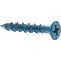 Value Collection - 3/16" Diam, 1-1/4" OAL, Phillips Drive, Concrete Screw & Masonry Fastener - Steel, Includes Drill Bit - Apex Tool & Supply