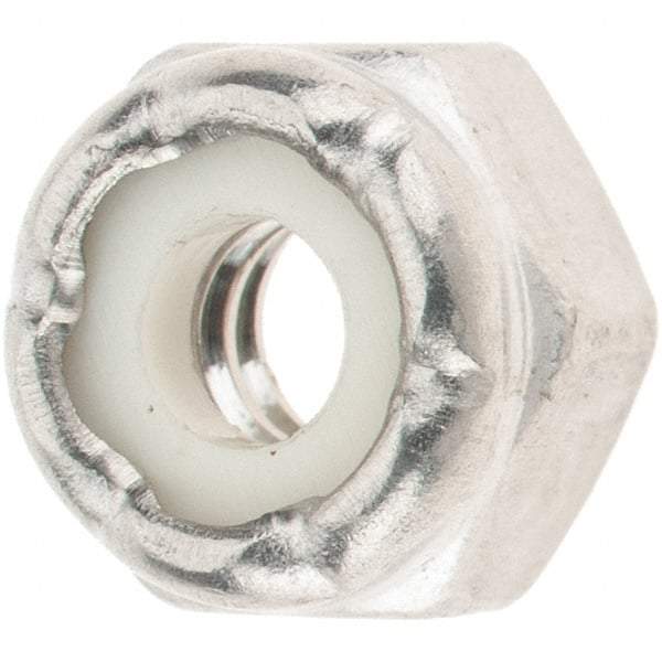 Value Collection - #10-24 UNC 316 Hex Lock Nut with Nylon Insert - 1/4" High - Apex Tool & Supply