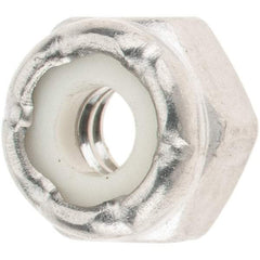 Value Collection - #10-24 UNC 316 Hex Lock Nut with Nylon Insert - 1/4" High - Apex Tool & Supply