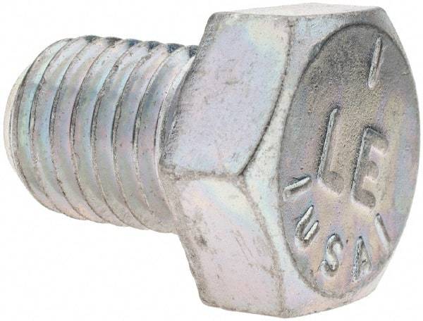 Value Collection - 3/4-10 UNC, 1" Length Under Head Hex Head Cap Screw - Fully Threaded, Grade 5 Steel, Zinc-Plated Finish, 1-1/8" Hex - Apex Tool & Supply