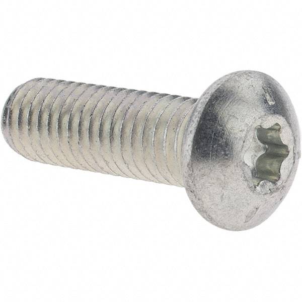 Value Collection - 3/8-16 UNC, 1-1/4" Length Under Head Slotted Drive Machine Screw - Truss Head, Grade J82 Steel, Zinc-Plated Finish, Without Washer - Apex Tool & Supply