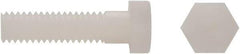 Electro Hardware - 5/16-18 UNC, 1" Length Under Head Hex Head Cap Screw - Fully Threaded, Grade 6/6 Nylon, Uncoated, 1/2" Hex - Apex Tool & Supply