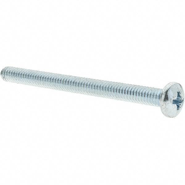Value Collection - #8-32 UNC, 2" Length Under Head Phillips Drive Machine Screw - Pan Head, Grade 2 Steel, Zinc-Plated Finish, Without Washer - Apex Tool & Supply